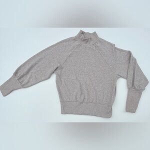 Maeve Anthropologie Tan Mock Neck Sweater Medium